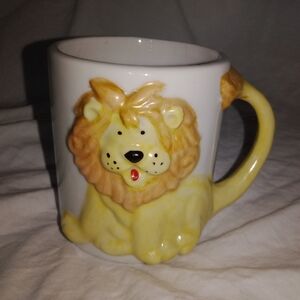 Vintage 3D Lion Zoo Animal Mug Coffee Tea Cup